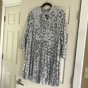 Swing Dress, Loose fit, Made in Italy, Size M/L Slip on